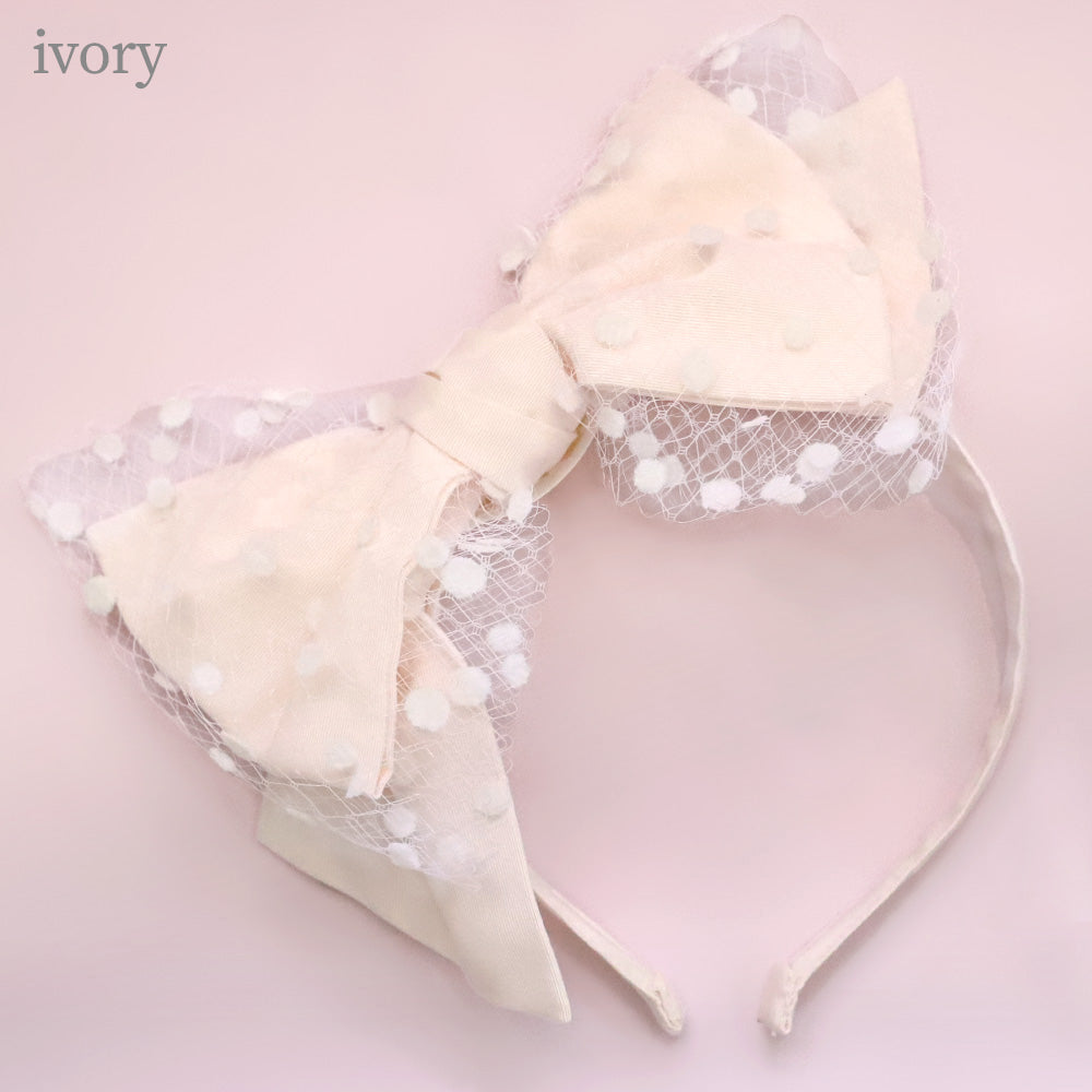 メロディバスケット 旋律で紡いだレースカチューシャ Dollyリボンカチューシャ-Melody BasKet(メロディバスケット