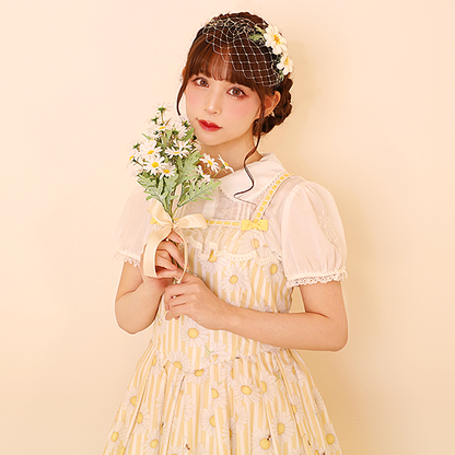 Melody刺繍半袖ブラウス