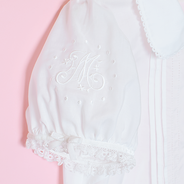 Melody刺繍半袖ブラウス