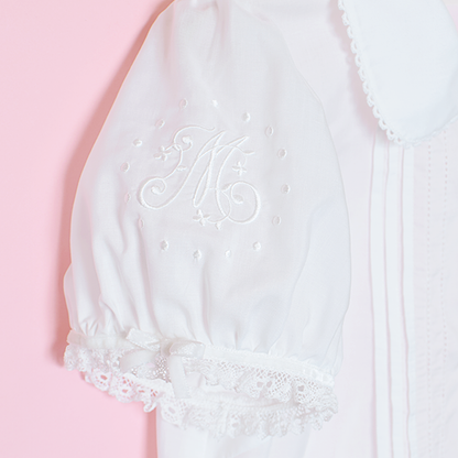 Melody刺繍半袖ブラウス