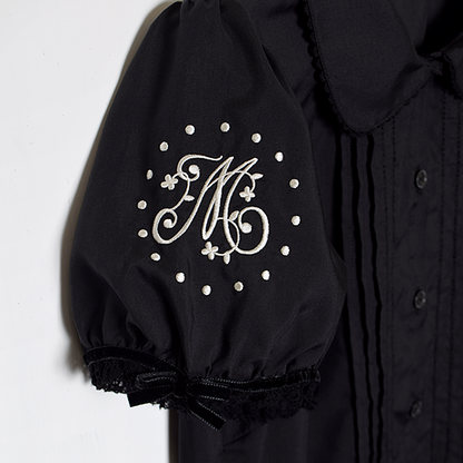 Melody刺繍半袖ブラウス