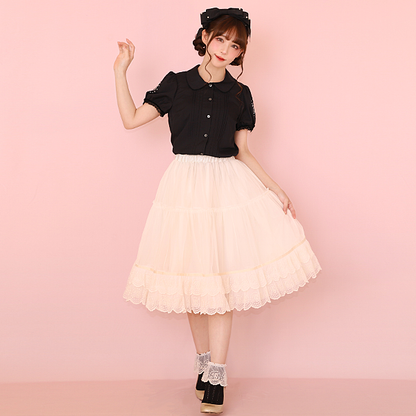 Melody lace crew socks