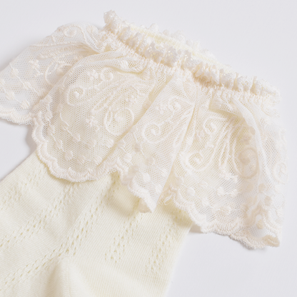 Melody lace crew socks