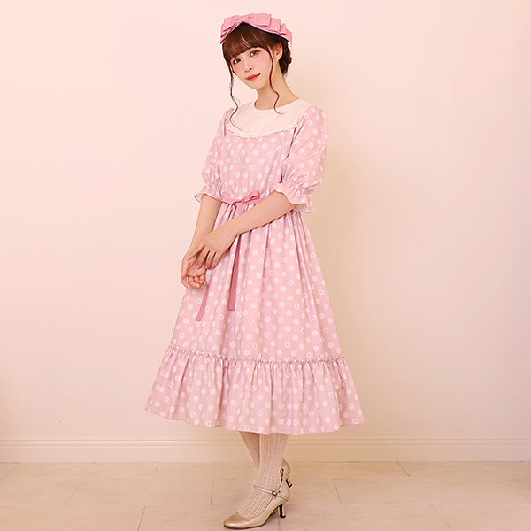 記憶の中の水玉ティアードワンピース