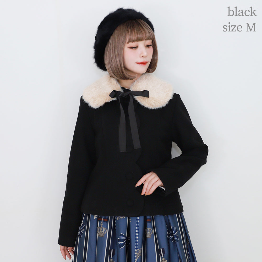 ファーティペットスカラップショートコート-Melody BasKet(メロディー