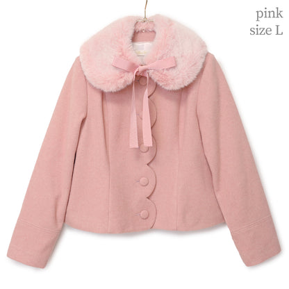 ファーティペットスカラップショートコート