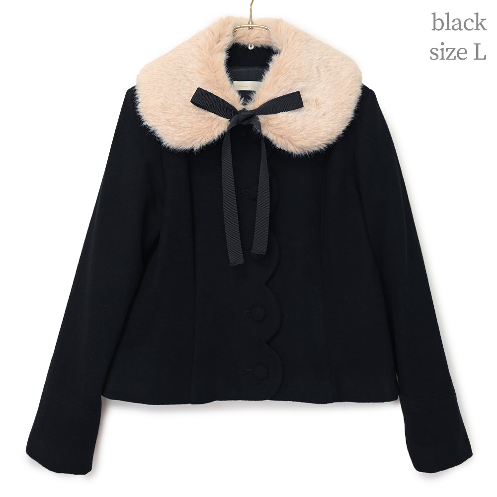 ファーティペットスカラップショートコート