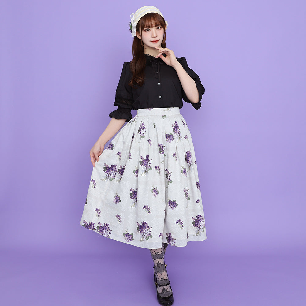 Standing collar torsion lace blouse