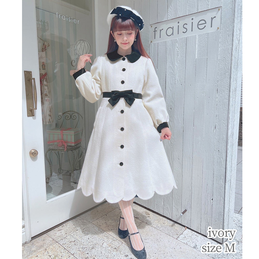 モノトーンスカラップコート-メロディバスケット – fraisier on-line