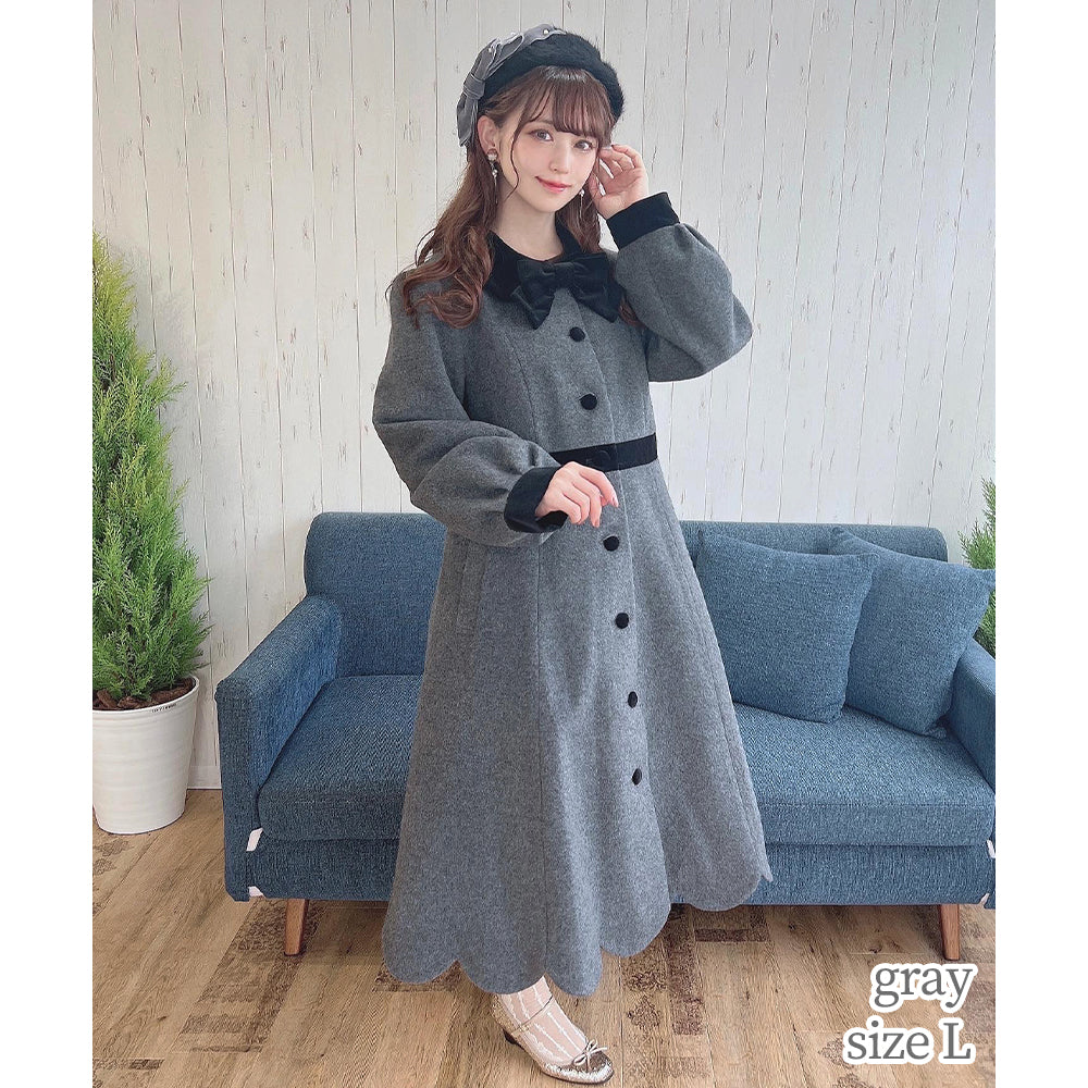 モノトーンスカラップコート-メロディバスケット – fraisier on-line