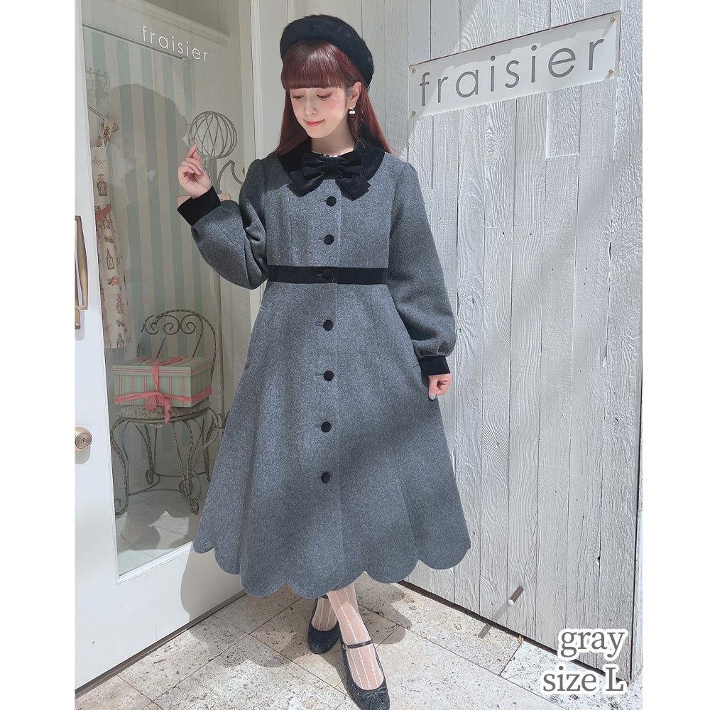 モノトーンスカラップコート-メロディバスケット – fraisier on-line