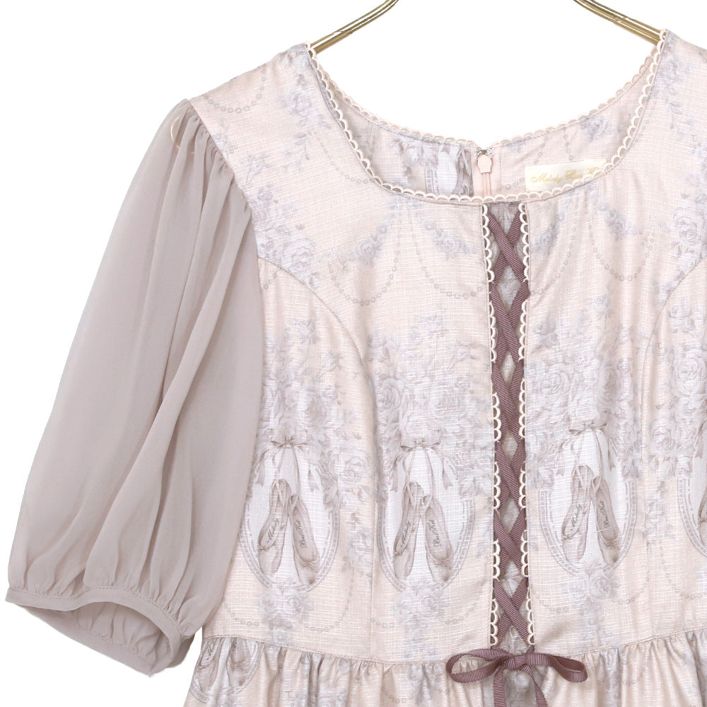 Arabesque lace up dress