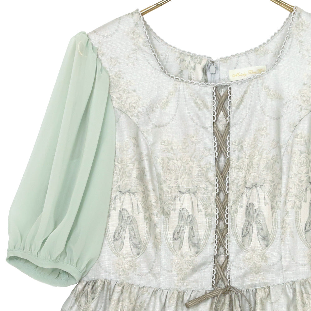 Arabesque lace up dress