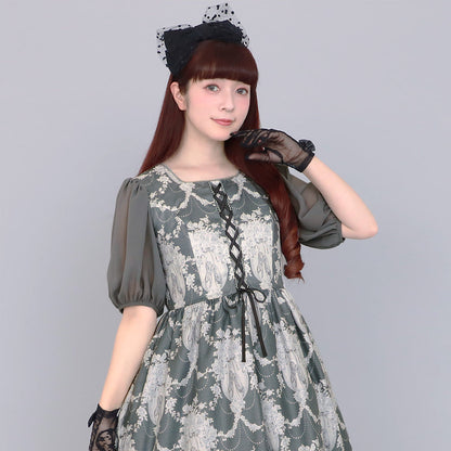 Arabesque lace up dress