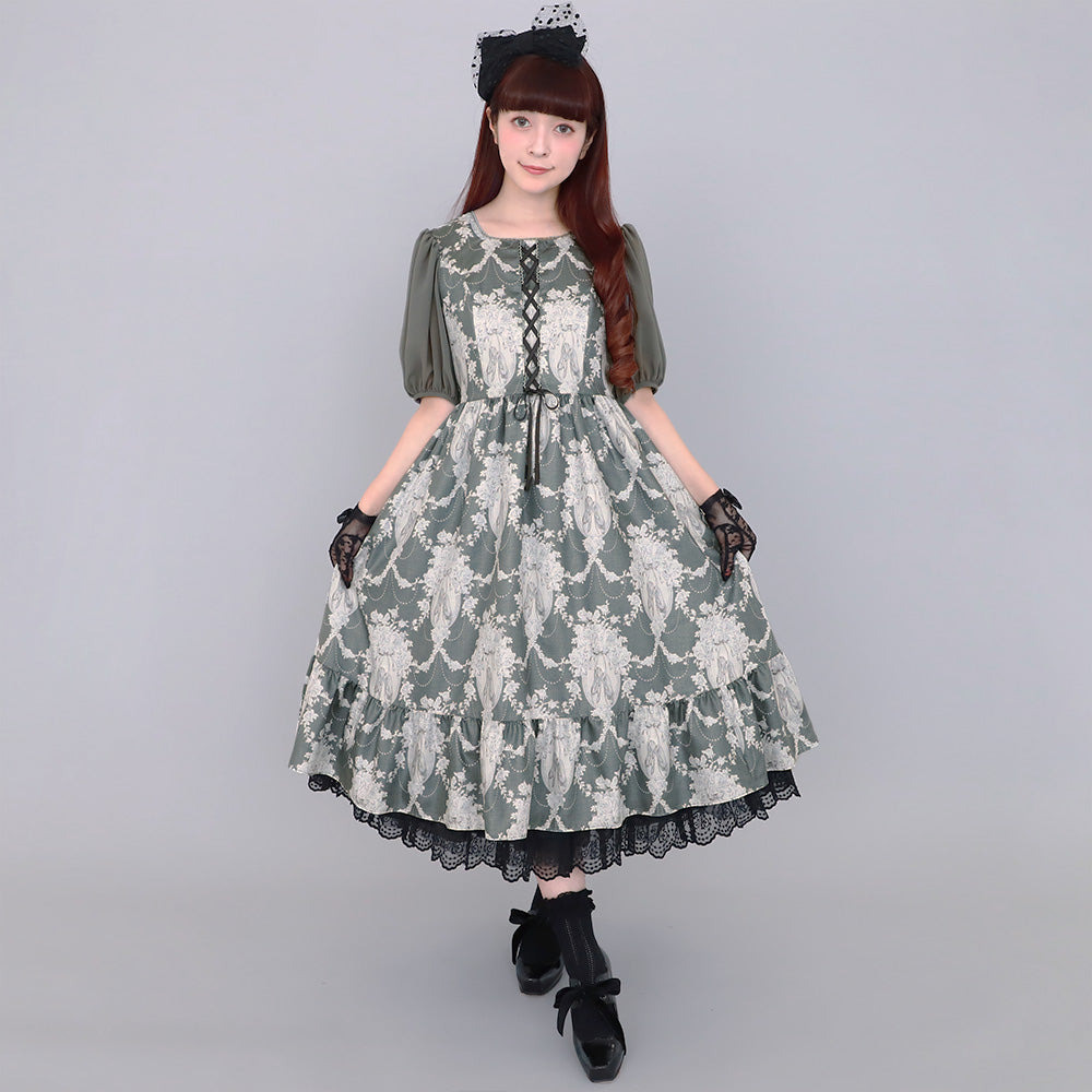 Arabesque lace up dress