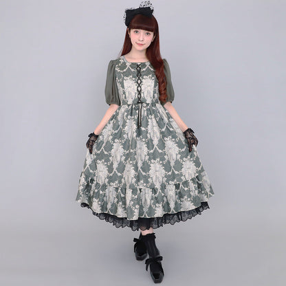 Arabesque lace up dress