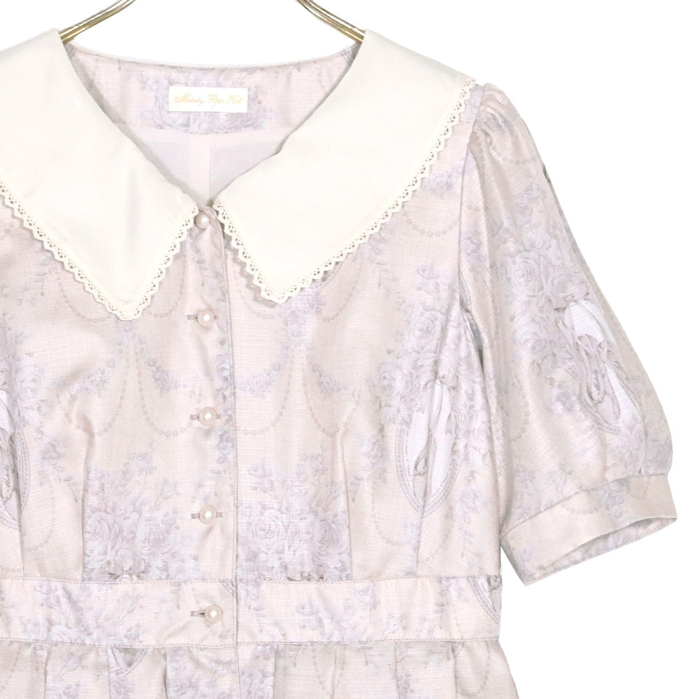 Arabesque front button dress