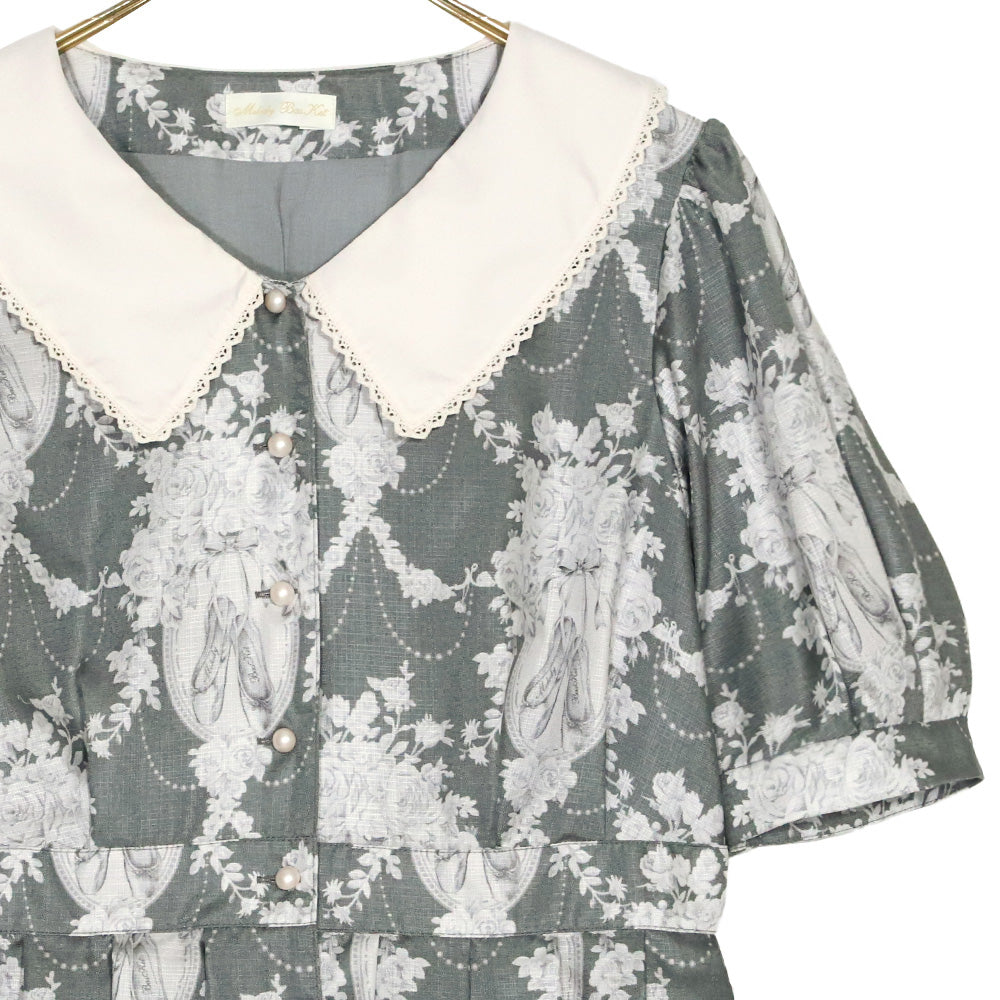 Arabesque front button dress