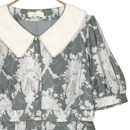 Arabesque front button dress