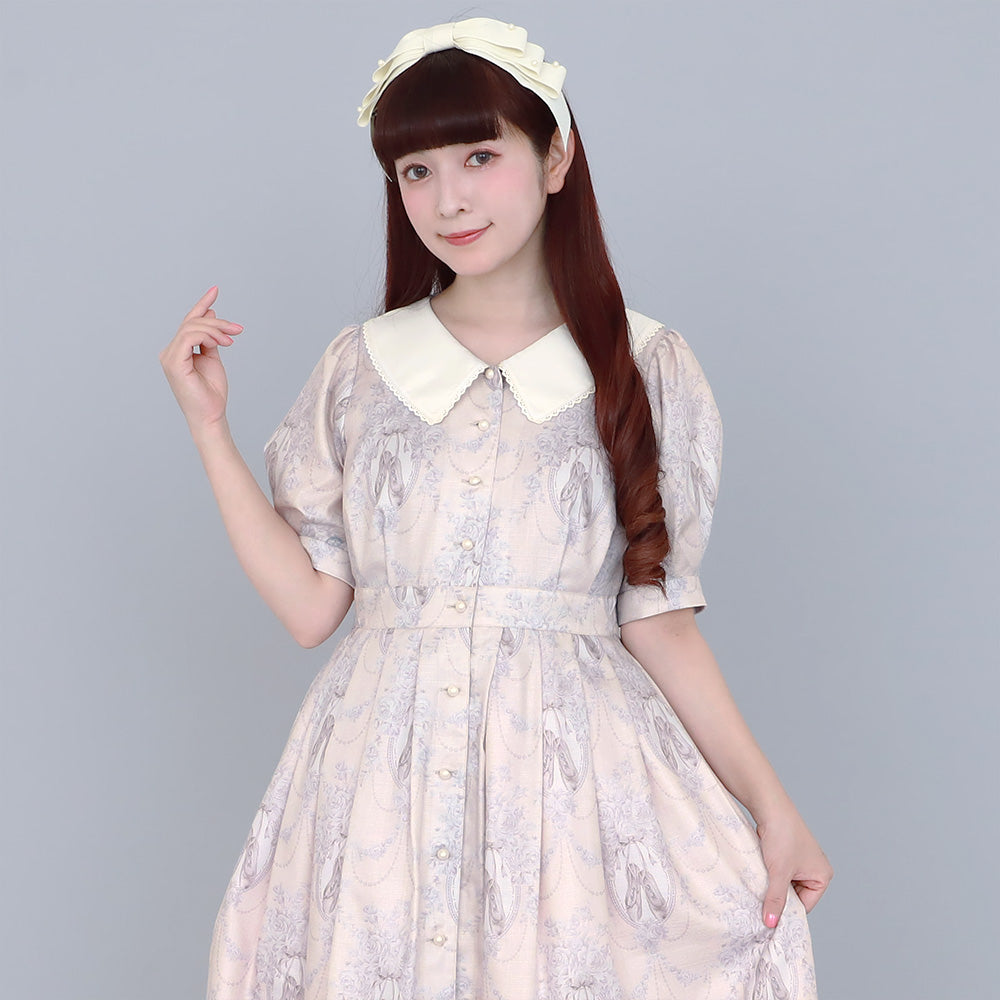 Arabesque front button dress