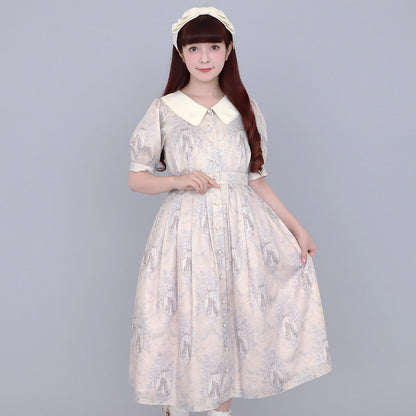 Arabesque front button dress