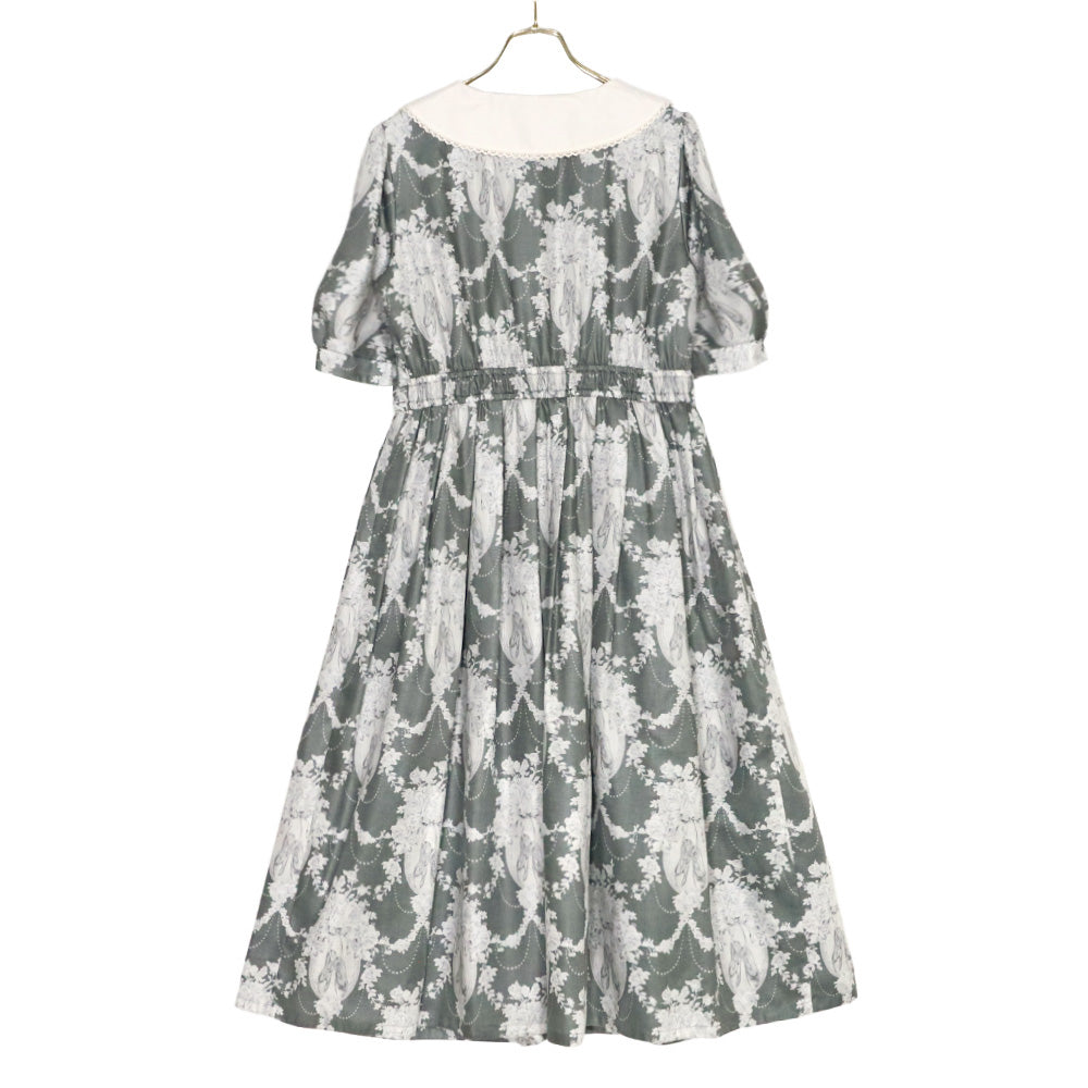 Arabesque front button dress