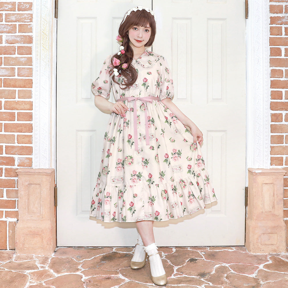Precious Rose flat collar dress