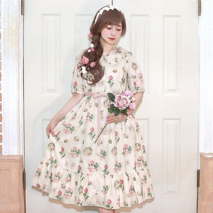 Precious Rose flat collar dress