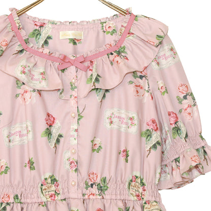 Precious Rose frill collar dress