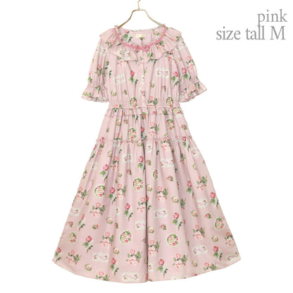 Precious Rose frill collar dress