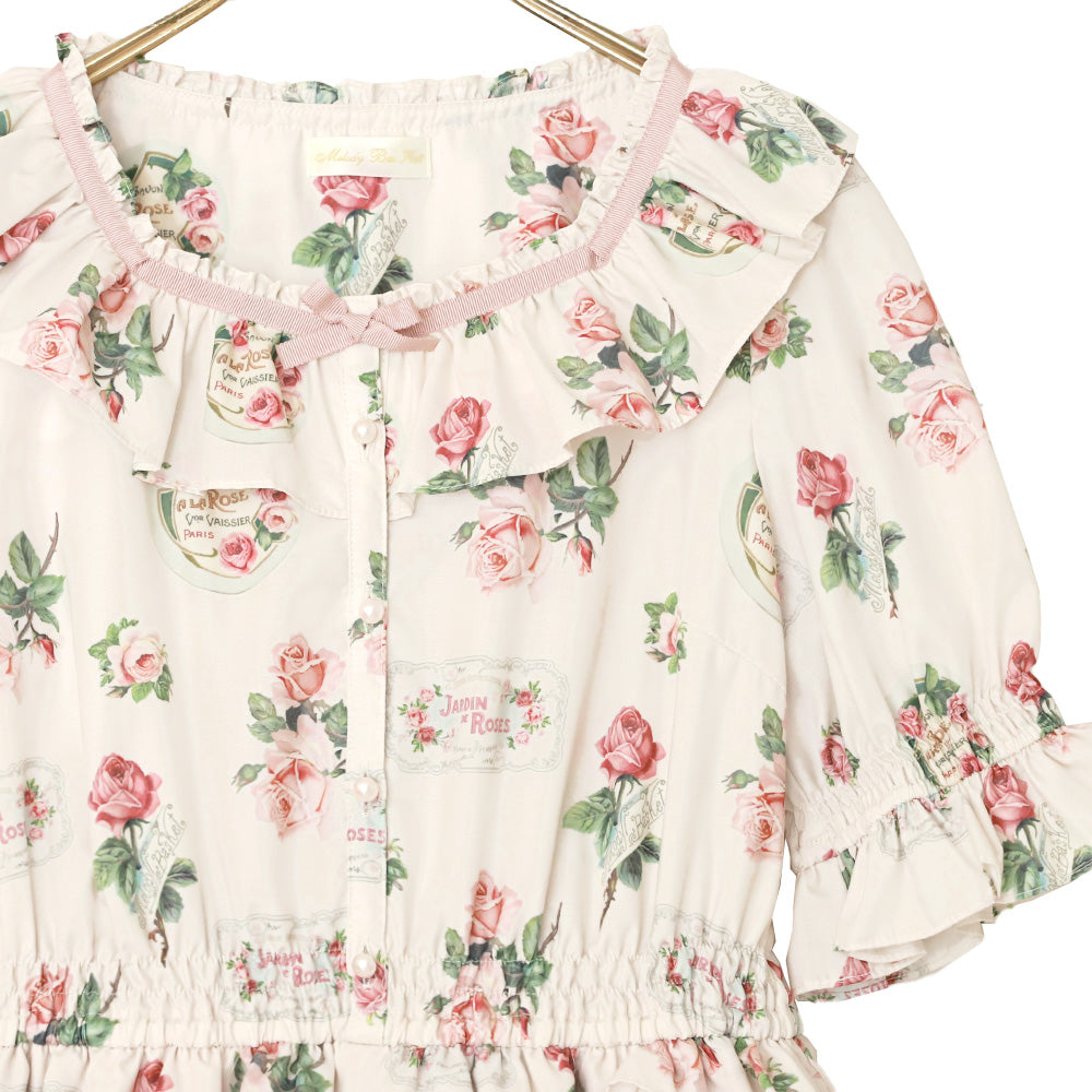 Precious Rose frill collar dress