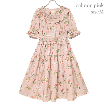 Precious Rose frill collar dress
