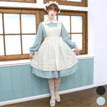 Load image into Gallery viewer, Alice apron long sleeve knee length dress
