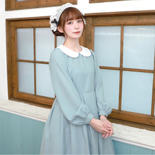 Load image into Gallery viewer, Alice apron long sleeve knee length dress
