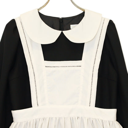 アリスエプロン長袖ミディ丈ワンピース