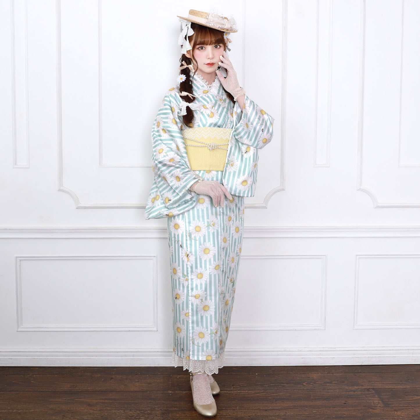 Marguerite honey bee浴衣