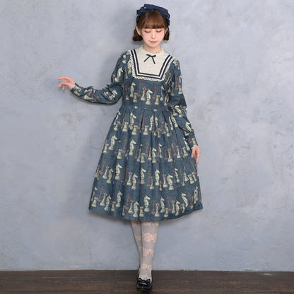 ドットレースボーダーニーハイソックス