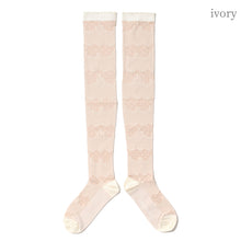 Load image into Gallery viewer, Dot lace border knee high socks
