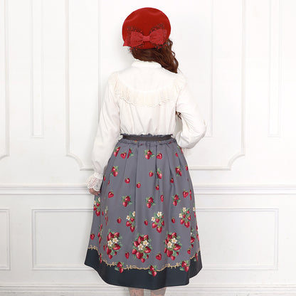 ラウンドヨーク長袖ブラウス