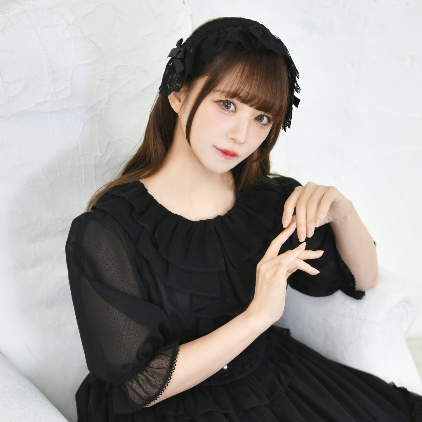 レースブリムヘアクリップ