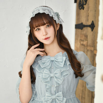 レースブリムヘアクリップ