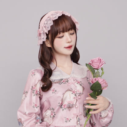レースブリムヘアクリップ