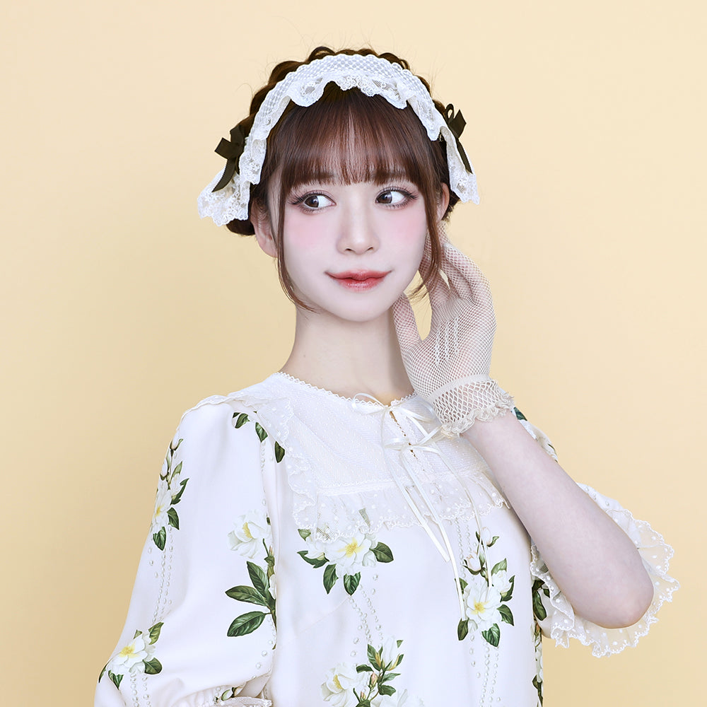 レースブリムヘアクリップ