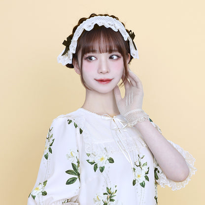 レースブリムヘアクリップ