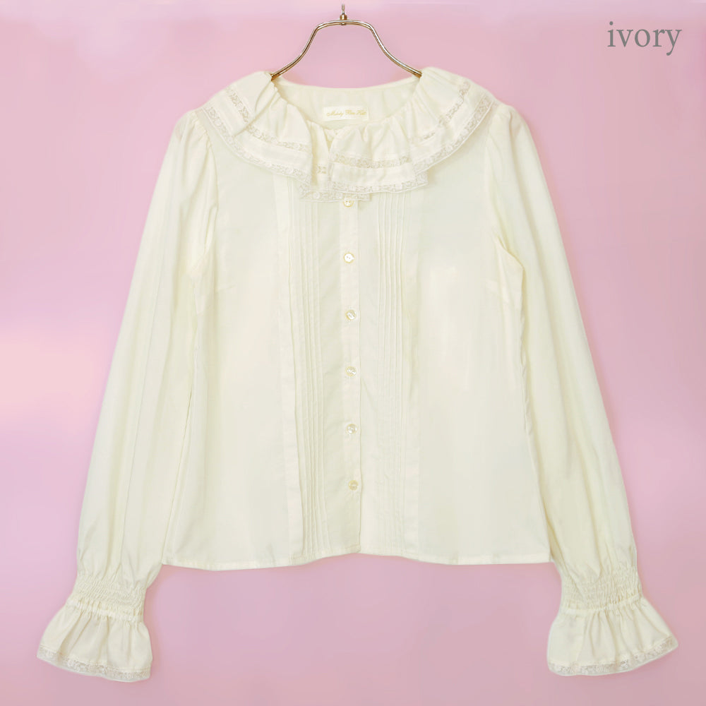 Ruffled collar blouse