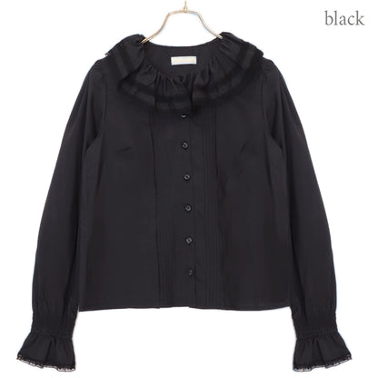 ラッフルカラーブラウス