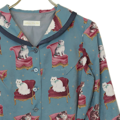 Cats castle フロントボタンワンピース