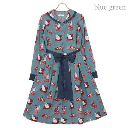Cats castle フロントボタンワンピース
