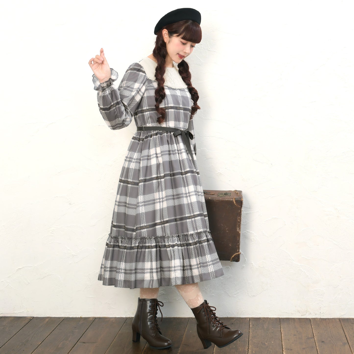 Melodyタータンティアードワンピース