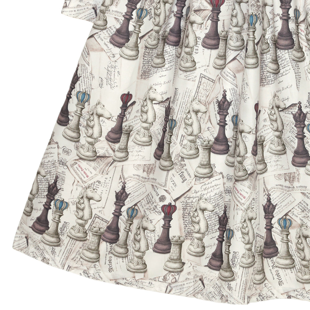 サンプルMelody Basket Chess Gameフロントボタンワンピース Chess game yoke switching dress-Melody BasKet(メロディー